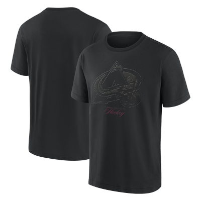 Men’s Colorado Avalanche Fanatics Blackout Heavyweight T-Shirt