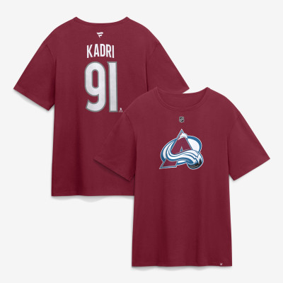 Colorado Avalanche Nazem Kadri Fanatics Burgundy Authentic Stack Name & Number T-Shirt