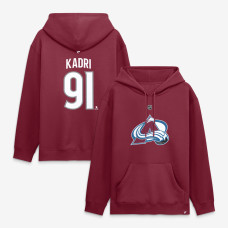 Colorado Avalanche Nazem Kadri Fanatics Burgundy Authentic Stack Name & Number Hoodie