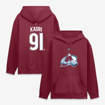 Colorado Avalanche Nazem Kadri Fanatics Burgundy Authentic Stack Name & Number Hoodie