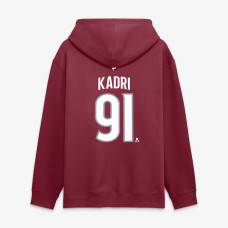 Colorado Avalanche Nazem Kadri Fanatics Burgundy Authentic Stack Name & Number Hoodie