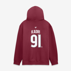Colorado Avalanche Nazem Kadri Fanatics Burgundy Authentic Stack Name & Number Hoodie