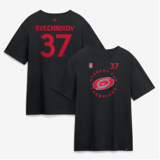 Футболка Carolina Hurricanes Andrei Svechnikov Fanatics Black 2026 Stanley Cup Champions Authentic Pro Name & Number Футболка Carolina Hurricanes Andrei Svechnikov Fanatics Black 2026 Stanley Cup Champions Authentic Pro Name & Number
