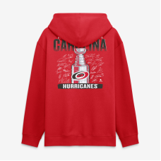 Толстовка Carolina Hurricanes Fanatics Red 2026 Stanley Cup Champions Signature Roster
