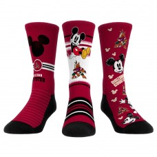 Mickey Mouse Arizona Coyotes Rock Em Socks Unisex Three-Pack Crew Socks Set - Garnet