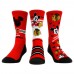 Unisex Chicago Blackhawks Mickey Mouse Rock Em Socks Red Three-Pack Crew Socks Set