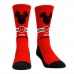 Unisex Chicago Blackhawks Mickey Mouse Rock Em Socks Red Three-Pack Crew Socks Set