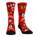 Unisex Chicago Blackhawks Mickey Mouse Rock Em Socks Red Three-Pack Crew Socks Set
