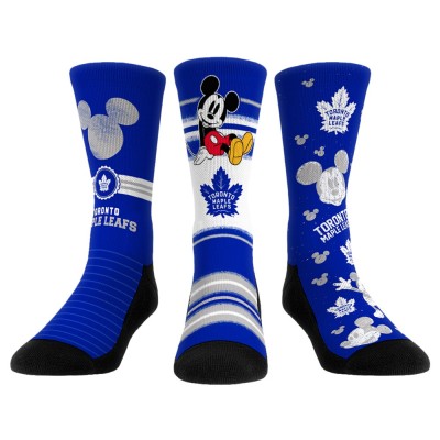 Три пары носков Mickey Mouse Toronto Maple Leafs Rock Em Unisex - Blue