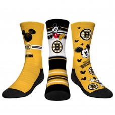 Три пары носков Mickey Mouse Boston Bruins Rock Em Youth - Gold