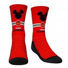 Youth Chicago Blackhawks Mickey Mouse Rock Em Socks Red Three-Pack Crew Socks Set