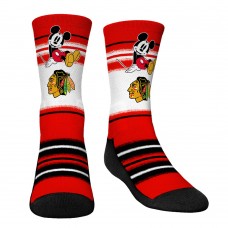Youth Chicago Blackhawks Mickey Mouse Rock Em Socks Red Three-Pack Crew Socks Set