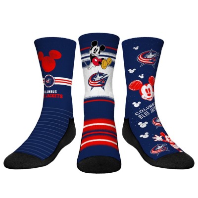 Три пары носков Mickey Mouse Columbus Blue Jackets Rock Em Youth - Navy