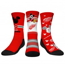 Три пары носков Mickey Mouse Detroit Red Wings Rock Em Youth - Red