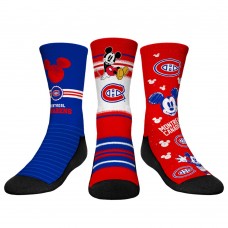 Три пары носков Mickey Mouse Montreal Canadiens Rock Em Youth - Red