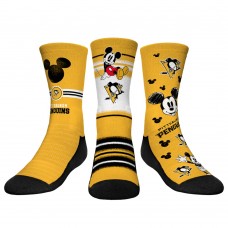 Три пары носков Mickey Mouse Pittsburgh Penguins Rock Em Youth - Gold