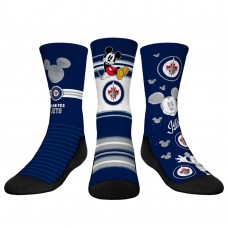 Три пары носков Mickey Mouse Winnipeg Jets Rock Em Youth - Navy