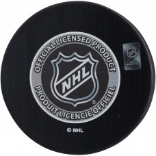 Шайба с автографом Akira Schmid New Jersey Devils Autographed Fanatics Authentic 2018 Draft Logo with Pick #136 Inscription