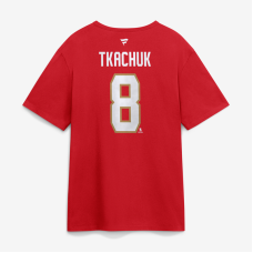 Футболка Florida Panthers Brady Tkachuk Fanatics Red Authentic Stack Name & Number