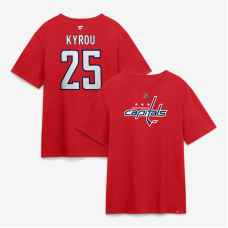 Футболка Washington Capitals Jordan Kyrou Fanatics Red Authentic Stack Name & Number