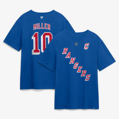 Футболка New York Rangers J.T. Miller Fanatics Blue Authentic Stack Name & Number