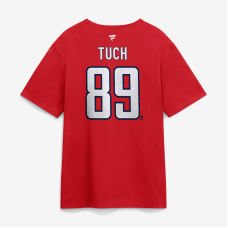 Футболка Washington Capitals Alex Tuch Fanatics Red Authentic Stack Name & Number