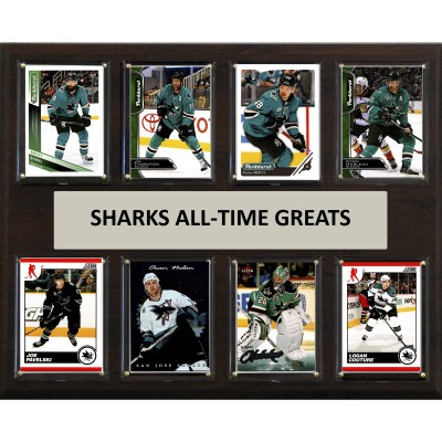 San Jose Sharks 12 x 15 Trading Card Plaque