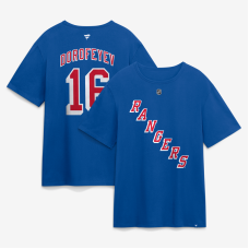 Футболка New York Rangers Pavel Dorofeyev Fanatics Blue Authentic Stack Name & Number Футболка New York Rangers Pavel Dorofeyev Fanatics Blue Authentic Stack Name & Number