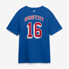 Футболка New York Rangers Pavel Dorofeyev Fanatics Blue Authentic Stack Name & Number Футболка New York Rangers Pavel Dorofeyev Fanatics Blue Authentic Stack Name & Number
