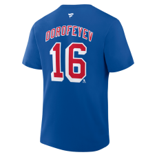 Футболка New York Rangers Pavel Dorofeyev Fanatics Blue Authentic Stack Name & Number Футболка New York Rangers Pavel Dorofeyev Fanatics Blue Authentic Stack Name & Number