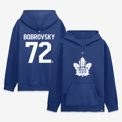 Толстовка Sergei Bobrovsky Toronto Maple Leafs Fanatics Authentic Stack Name & Number - Blue