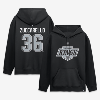 Толстовка Los Angeles Kings Mats Zuccarello Fanatics Black Authentic Stack Name & Number
