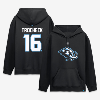 Толстовка Utah Mammoth Vincent Trocheck Fanatics Black Authentic Stack Name & Number