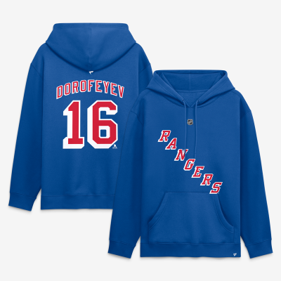 Толстовка New York Rangers Pavel Dorofeyev Fanatics Blue Authentic Stack Name & Number