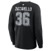 Футболка с длинным рукавом Los Angeles Kings Mats Zuccarello Fanatics Black Authentic Stack Name & Number