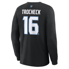 Футболка с длинным рукавом Utah Mammoth Vincent Trocheck Fanatics Black Authentic Stack Name & Number