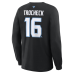 Футболка с длинным рукавом Utah Mammoth Vincent Trocheck Fanatics Black Authentic Stack Name & Number