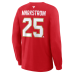 Футболка с длинным рукавом Florida Panthers Jacob Markstrom Fanatics Red Authentic Stack Name & Number