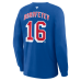 Футболка с длинным рукавом New York Rangers Pavel Dorofeyev Fanatics Blue Authentic Stack Name & Number