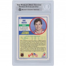 Mike Richter New York Rangers Autographed 1990-91 Score #74 Beckett Fanatics Witnessed Authenticated Rookie Card with LAST TO WEAR #35 Inscription Mike Richter New York Rangers Autographed 1990-91 Score #74 Beckett Fanatics Witnessed Authenticated Rookie Card with LAST TO WEAR #35 Inscription