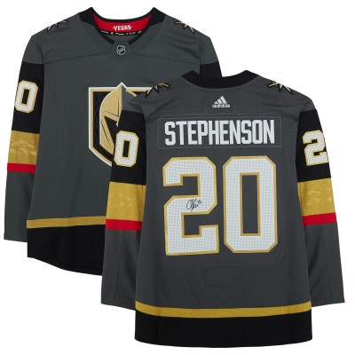 Игровая джерси Chandler Stephenson Vegas Golden Knights Autographed Fanatics Authentic Grey Adidas Authentic