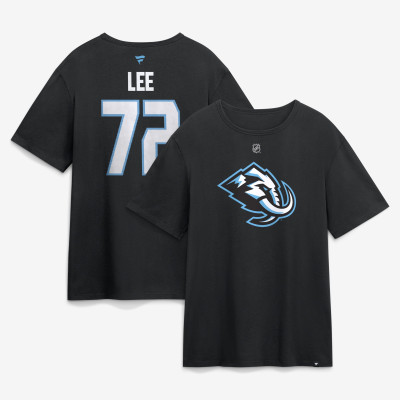 Футболка Utah Mammoth Anders Lee Fanatics Black Authentic Stack Name & Number