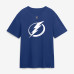 Футболка Tampa Bay Lightning John Carlson Fanatics Blue Authentic Stack Name & Number