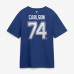 Футболка Tampa Bay Lightning John Carlson Fanatics Blue Authentic Stack Name & Number
