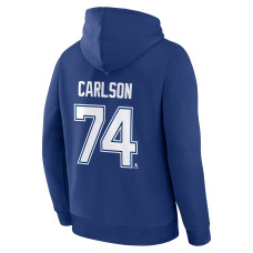 Толстовка Tampa Bay Lightning John Carlson Fanatics Blue Authentic Stack Name & Number