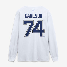 Футболка с длинным рукавом Tampa Bay Lightning John Carlson Fanatics White Authentic Stack Name & Number Футболка с длинным рукавом Tampa Bay Lightning John Carlson Fanatics White Authentic Stack Name & Number