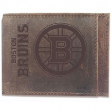 Boston Bruins Bifold Leather Wallet - Brown