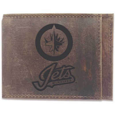 Winnipeg Jets Brown Bifold Leather Wallet