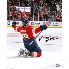 Matthew Tkachuk Florida Panthers Autographed Fanatics Authentic 16 x 20 Eastern Conference Final Game Winning Goal Celebrating Photograph