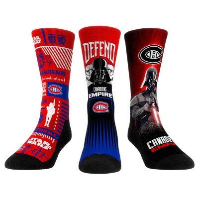Три пары носков Darth Vader & Stormtrooper Montreal Canadiens Rock Em Star Wars